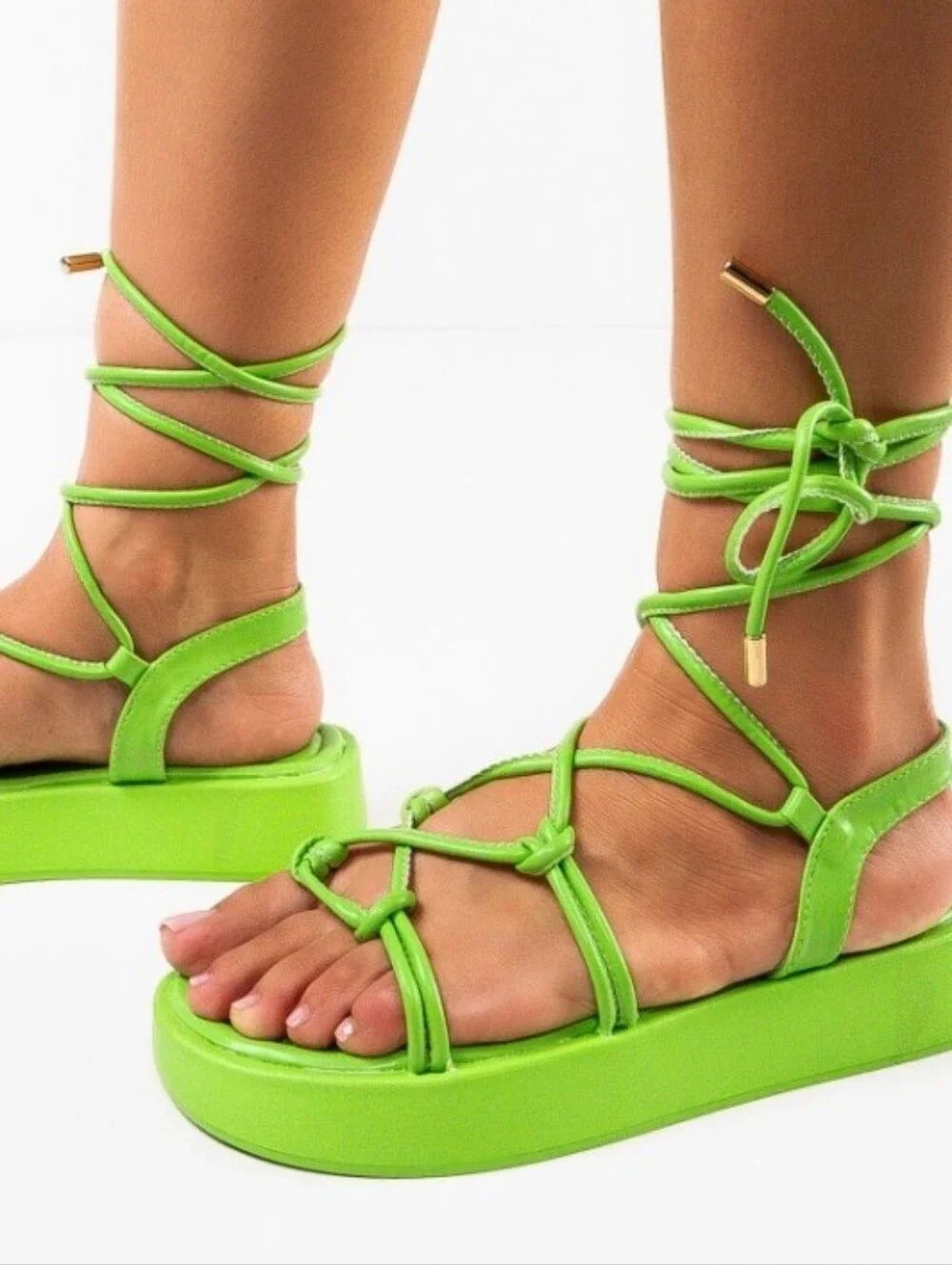 BRAND NEW ASOS DESING  LACE-UP PLATFORM WOMEN'S SANDALS